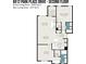 Second-floor layout with primary bedroom, living room, dining area, kitchen, and additional bedroom with bath at 6912 Park Place Dr, Charlotte, NC 28262