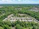 An aerial view of a peaceful neighborhood surrounded by lush greenery and well-kept townhomes at 10727 Ryan Courtney Sq, Mint Hill, NC 28227