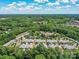 Overhead picture of a townhome community nestled among mature trees in a suburban setting at 10727 Ryan Courtney Sq, Mint Hill, NC 28227