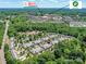 Aerial image showcasing local shopping, restaurants, and services near the well-maintained townhome community at 10727 Ryan Courtney Sq, Mint Hill, NC 28227