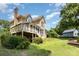 View of the backyard and multi-story deck at 109 Arabian Ln, Salisbury, NC 28147