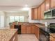 Functional kitchen space featuring granite counters, stainless appliances, and ample cabinets at 12304 Lookout Point Dr, Charlotte, NC 28269