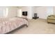 Spacious carpeted main bedroom with a view to the sitting area and Primary bath at 12304 Lookout Point Dr, Charlotte, NC 28269