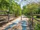 Inviting walkway entrance featuring beautiful angel art and tree-lined views at 12304 Lookout Point Dr, Charlotte, NC 28269