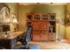 Well-appointed office area with custom cabinetry, a large desk, and ample storage at 135 Sumter Dr, Mooresville, NC 28117
