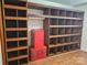Storage room with custom built-in shelving and storage for tools and equipment at 1521 19Th Sw St, Hickory, NC 28602