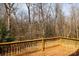 The spacious wooden deck overlooks a beautiful treed backyard at 1757 Ashcroft Ln, Rock Hill, SC 29732