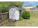 This backyard has a storage shed for all your outdoor storage needs at 183 Bellelaine Dr, Mooresville, NC 28115