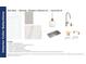 A kitchen color selection featuring cabinets, backsplash, lighting, faucet, countertop, and hardware at 2526 Mabel Ln, Monroe, NC 28110