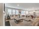 Open-concept living space featuring plush seating, natural light, and a seamless flow to the kitchen at 2526 Mabel Ln, Monroe, NC 28110