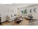 Bright living room featuring a large window, cozy seating, and stylish decor at 2905 Penninger Cir, Charlotte, NC 28262