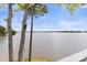 Scenic lake view framed by trees from a balcony, showcasing serene water and distant shoreline at 372 Northwest Dr, Davidson, NC 28036