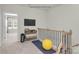Upstairs hallway area with yoga mat, exercise ball and other decor at 5201 Shasta St # 5201, Gastonia, NC 28052