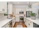 A modern kitchen with white cabinets, stainless steel appliances and quartz countertops at 710 Morgan Park Dr, Charlotte, NC 28204