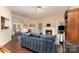 Open-concept living area with fireplace and a seamless flow to the dining space at 752 Pinebough Ln, Rock Hill, SC 29732