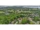 Aerial view of neighborhood homes and verdant golf course landscapes nestled amongst lush trees at 7730 Burning Ridge Dr, Stanley, NC 28164