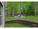 Relaxing backyard with a cozy firepit area and lush greenery, perfect for entertaining at 7730 Burning Ridge Dr, Stanley, NC 28164