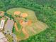 Aerial view of community park and sports fields, with baseball fields, and soccer fields at 9109 Loch Glen Way, Charlotte, NC 28278