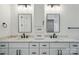 Bathroom featuring double vanity, ample cabinet space, and modern fixtures at 149 Shady Cove Rd, Troutman, NC 28166