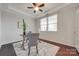 Office space featuring hardwood floors, natural light, and a ceiling fan at 1507 Arcadia Bluff Dr, York, SC 29745