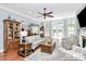 Bright living room with hardwood floors, neutral paint, fireplace and lots of natural light at 162 Kenway Loop, Mooresville, NC 28117