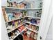 Walk-in pantry with ample shelving for food storage at 162 Kenway Loop, Mooresville, NC 28117
