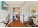Elegant foyer featuring hardwood floors, stylish decor, and an open view into the living spaces at 2772 Sherrills Stream Dr, Sherrills Ford, NC 28673