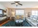 Comfortable living room with ceiling fan and patterned rug at 2772 Sherrills Stream Dr, Sherrills Ford, NC 28673