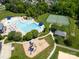 Overhead view featuring a pool, tennis courts, and a playground in the community at 3588 County Down Ave, Kannapolis, NC 28081