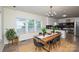 Dining area features hardwood floors and stylish decor and conveniently located next to kitchen at 3602 Brookstone Trl, Indian Trail, NC 28079