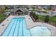 Aerial view of the community pool featuring lap lanes and splash pad area at 4071 Thames Cir, Fort Mill, SC 29715