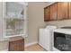 Well-lit laundry room with a window and a washing machine, offering a practical space for laundry tasks at 4071 Thames Cir, Fort Mill, SC 29715