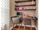 Home office space features shelving and a built-in desk, perfect for working at home at 4071 Thames Cir, Fort Mill, SC 29715