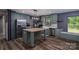 Beautiful kitchen featuring a butcher block island, stainless steel appliances, and green cabinets at 4920 Morrison Houser Trl # 2, Lincolnton, NC 28092
