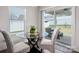 Bright dining area with sliding glass doors that lead to the backyard and outdoor seating at 507 Newfound Hollow Dr, Charlotte, NC 28214