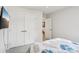 Inviting bedroom featuring a TV, a large closet, and a leafy bedspread for relaxation and convenience at 6295 Ashton Park Dr, Denver, NC 28037
