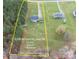 Aerial view of property showing house, sheds, driveway and surrounding land at 6300 Bill Sain Rd, Vale, NC 28168