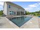 Backyard pool with a screened porch and patio area, perfect for outdoor gatherings and leisure at 7405 Albemarle Dr, Denver, NC 28037