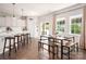 Open floor plan includes dining area with seating for six and a view of the backyard at 9613 Fire Bellied Ct, Lancaster, SC 29720