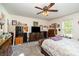 Comfortable bedroom featuring a ceiling fan, neutral walls, and carpet flooring at 195 Kings Ter, Salisbury, NC 28146
