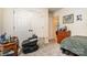 Small bedroom showing white closet doors, carpet, and personal items visible at 195 Kings Ter, Salisbury, NC 28146