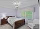 Inviting bedroom with soft lighting, a chandelier, and neutral tones creating a relaxing atmosphere at 2500 Little Cove Rd, Charlotte, NC 28270