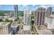 Excellent Charlotte condo views in this aerial shot showcasing other towers and beautiful architecture at 333 W Trade St # 805, Charlotte, NC 28202