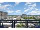 Open-air balcony overlooking neighborhood with cityscape views on a sunny day at 333 W Trade St # 805, Charlotte, NC 28202