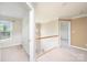 Upstairs hallway featuring access to rooms and natural light at 4047 Rainbow Hills Dr, Hickory, NC 28602