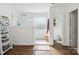 Nicely tiled walk-in shower featuring glass block window for natural light at 7700 Ninth Fairway Ln, Mint Hill, NC 28227