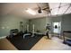 Garage featuring home gym equipment for fitness and exercise at 1001 Medinah Ct, Waxhaw, NC 28173