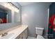 Standard bathroom featuring a single sink vanity and a shower/tub combination at 1018 Autumn Ln, Hickory, NC 28602
