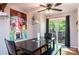 Dining area featuring modern art and table with bench seating at 1018 Autumn Ln, Hickory, NC 28602
