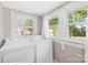 Convenient laundry room with a modern washer and dryer and views of the backyard at 1104 Venus St, Kannapolis, NC 28083